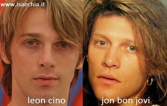 Somiglianza tra Leon Cino e Jon Bon Jovi