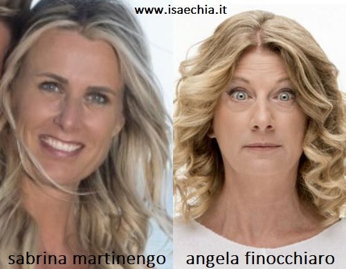 Somiglianza tra Sabrina Martinengo e Angela Finocchiaro