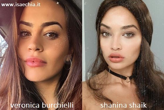 Somiglianza tra Veronica Burchielli e Shanina Shaik