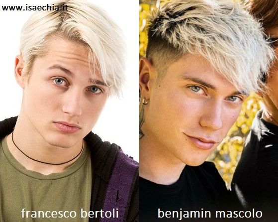 Somiglianza tra Francesco Bertoli e Benjamin Mascolo