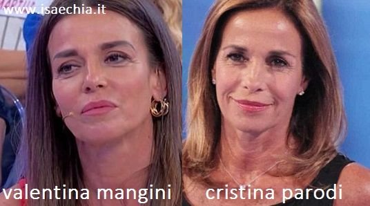 Somiglianza tra Valentina Mangini e Cristina Parodi