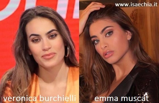 Somiglianza tra Veronica Burchielli ed Emma Muscat