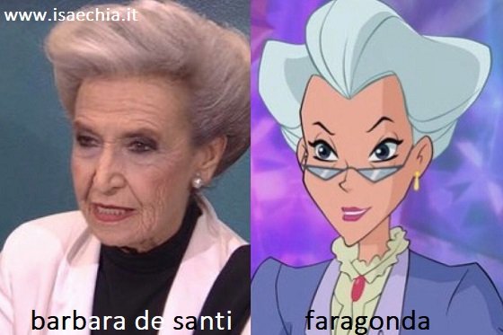 Somiglianza tra Barbara Alberti e Faragonda