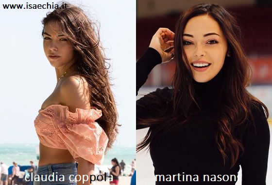 Somiglianza tra Claudia Coppola e Martina Nasoni