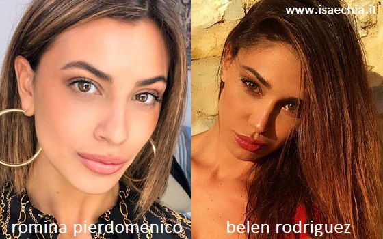 Somiglianza tra Romina Pierdomenico e Belen Rodriguez