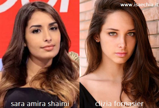 Somiglianza tra Sara Amira Shaimi e Clizia Fornasier