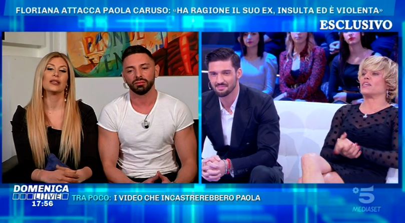 ‘Domenica Live’, continua la querelle di Floriana Secondi e Moreno Merlo contro Paola Caruso e Daniele Pompili. L’ex naufraga viene accusata: “Sei violenta anche nei confronti della tua mamma adottiva” preview