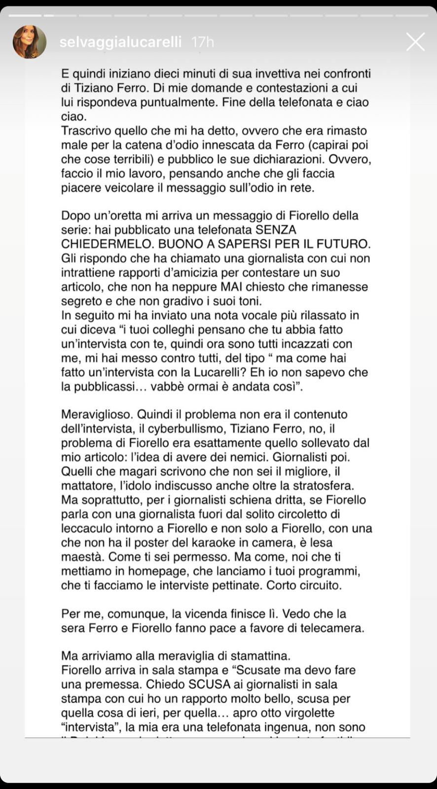 Sanremo 2020', Fiorello svela la verità sull'intervista rilasciata ieri a  Selvaggia Lucarelli!