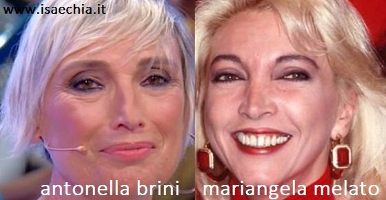 Somiglianza tra Antonella Brini e Mariangela Melato