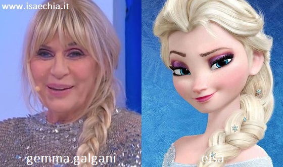 Somiglianza tra Gemma Galgani e Elsa di 'Frozen'
