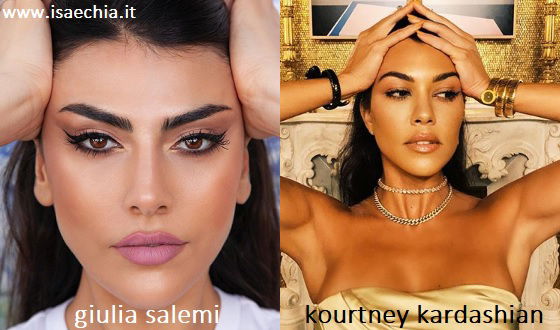 Somiglianza tra Giulia Salemi e Kourtney Kardashian