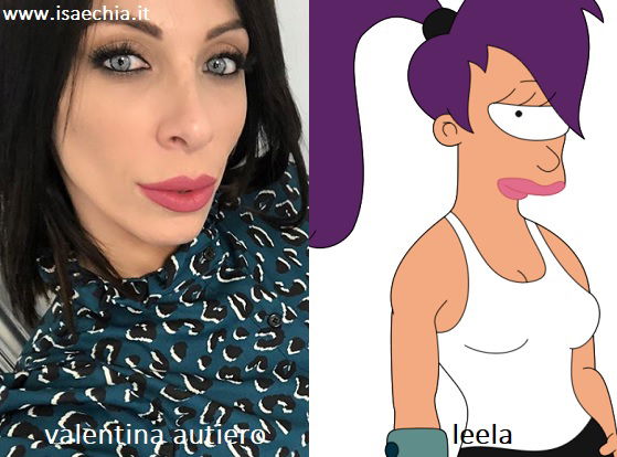 Somiglianza tra Valentina Autiero e Leela di ‘Futurama’