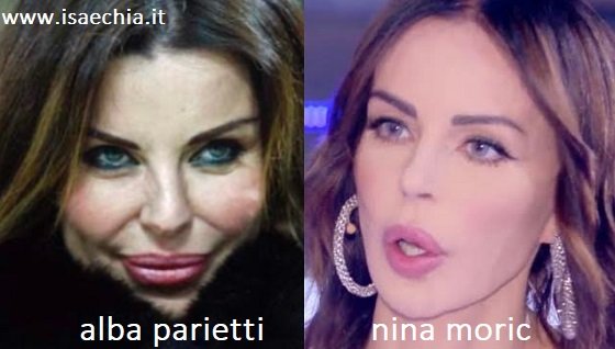 Somiglianza tra Alba Parietti e Nina Moric