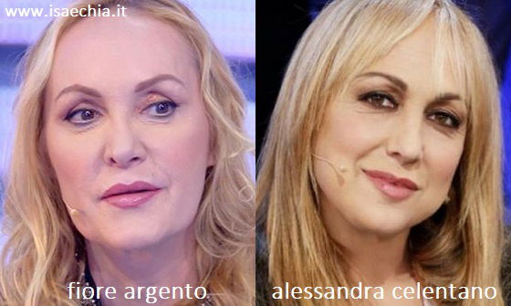 Somiglianza tra Fiore Argento e Alessandra Celentano