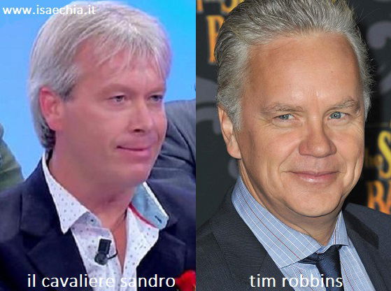 Somiglianza tra Sandro, cavaliere del Trono over di 'Uomini e Donne', e Tim Robbins