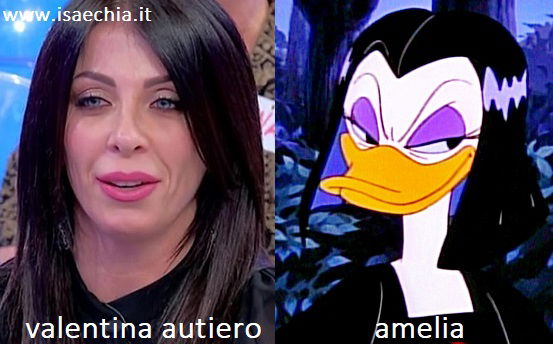 Somiglianza tra Valentina Autiero e Amelia