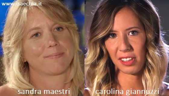 Somiglianza tra la secchiona Sandra Maestri e Carolina Giannuzzi