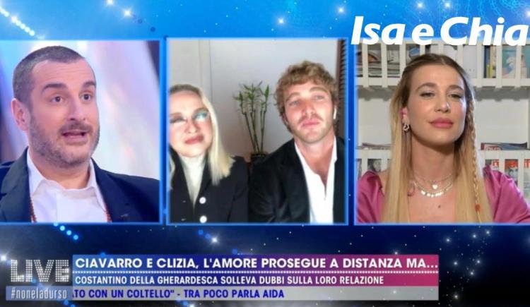 ‘Live – Non è la D’Urso’, Paolo Ciavarro e Clizia Incorvaia replicano ai dubbi di Costantino della Gherardesca: “La distanza ci sta unendo ancora di più” (Video)