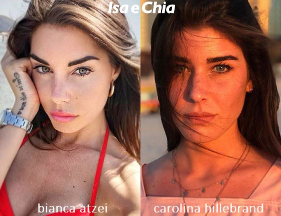Somiglianza tra Bianca Atzei e Carolina Hillebrand