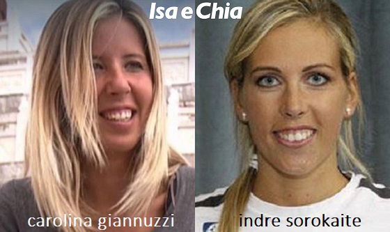 Somiglianza tra Carolina Giannuzzi e Indre Sorokaite