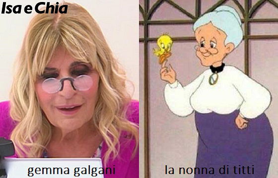 Somiglianza tra Gemma Galgani e la nonna di Titti