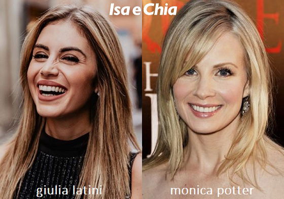 Somiglianza tra Giulia Latini e Monica Potter
