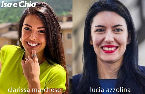 Somiglianza tra Clarissa Marchese e Lucia Azzolina