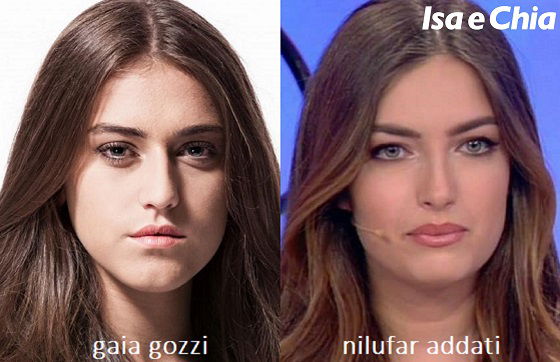 Somiglianza tra Gaia Gozzi e Nilufar Addati