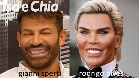 Somiglianza tra Gianni Sperti e Rodrigo Alves