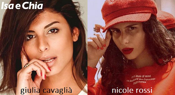 Somiglianza tra Nicole Rossi e Giulia Cavaglià