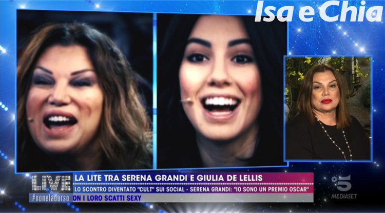 ‘Live – Non è la D’Urso’, la nuova stoccata di Serena Grandi contro Giulia De Lellis! (Video)