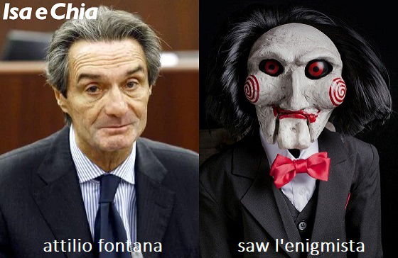 Somiglianza tra Attilio Fontana e Saw l'Enigmista