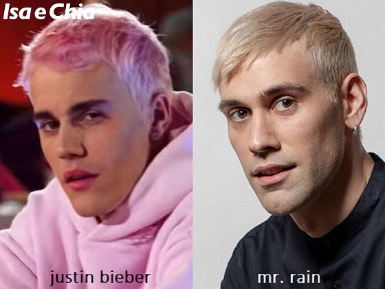 Somiglianza tra Justin Bieber e Mr. Rain