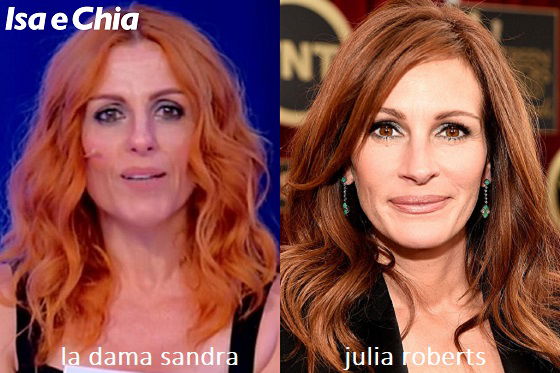 Somiglianza tra Sandra, dama del Trono over di 'Uomini e Donne', e Julia Roberts