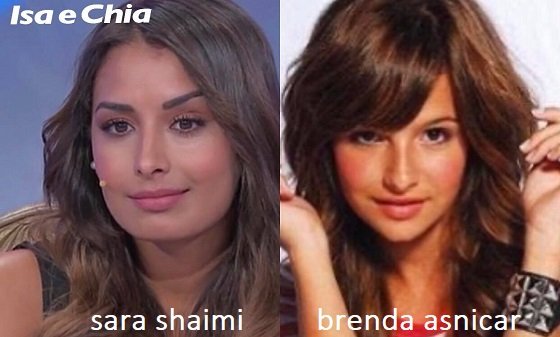 Somiglianza tra Sara Shaimi e Brenda Asnicar