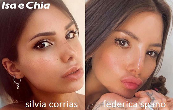 Somiglianza tra Silvia Corrias e Federica Spano