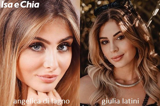 Somiglianza tra Angelica Di Lagno e Giulia Latini