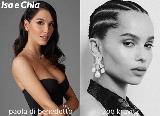 Somiglianza tra Paola Di Benedetto e Zoë Kravitz