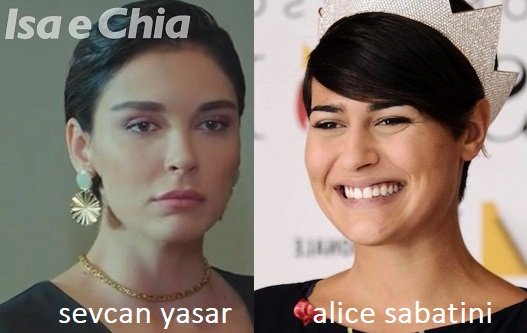 Somiglianza tra Sevcan Yaşar e Alice Sabatini