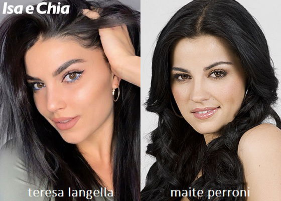 Somiglianza tra Teresa Langella e Maite Perroni