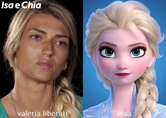 Somiglianza tra Valeria Liberati e Elsa di ‘Frozen’