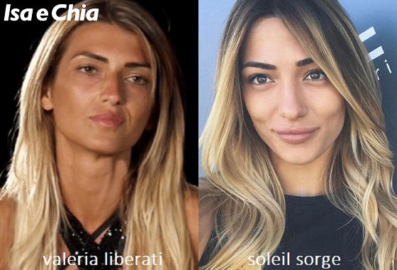 Somiglianza tra Valeria Liberati e Soleil Sorge