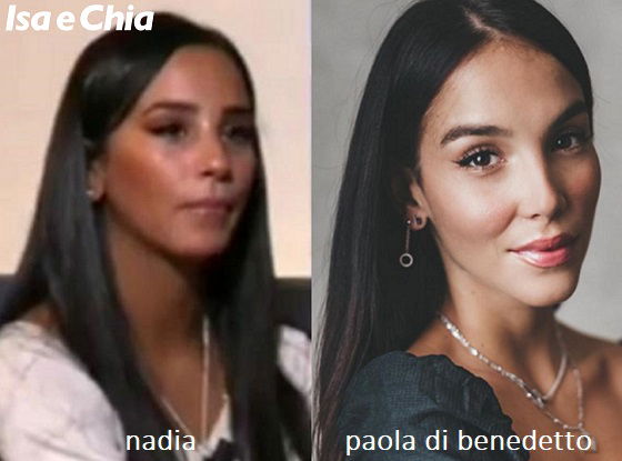 Somiglianza tra Nadia di 'Temptation Island 8' e Paola Di Benedetto