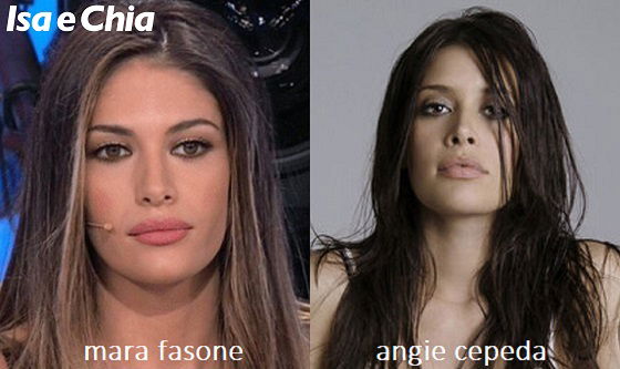 Somiglianza tra Mara Fasone e Angie Cepeda