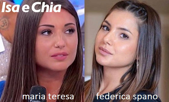 Somiglianza tra Maria Teresa e Federica Spano