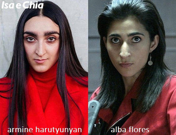 Somiglianza tra la modella di Gucci Armine Harutyunyan e Nairobi de 'La Casa di Carta'