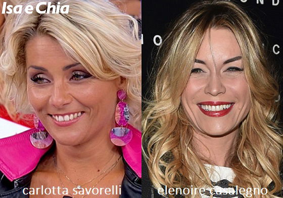 Somiglianza tra Carlotta Savorelli e Elenoire Casalegno
