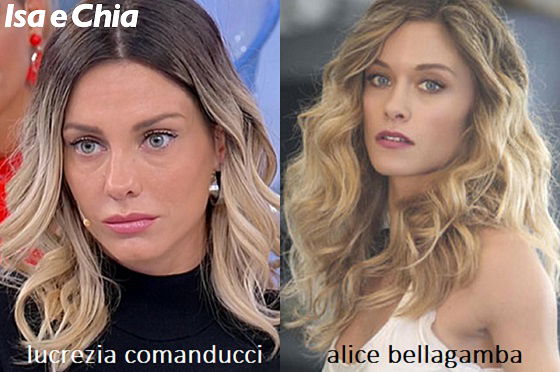 Somiglianza tra Lucrezia Comanducci e Alice Bellagamba