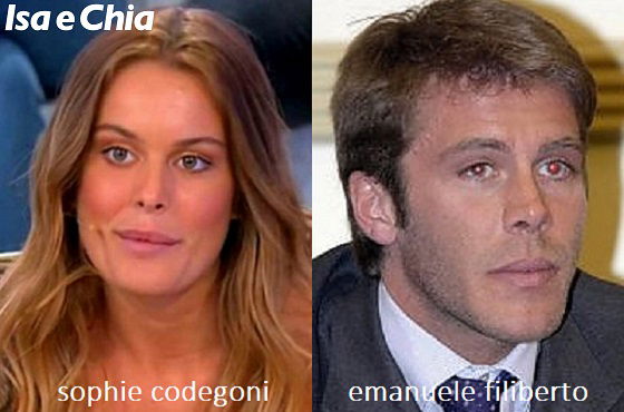 Somiglianza tra Sophie Codegoni e Emanuele Filiberto di Savoia