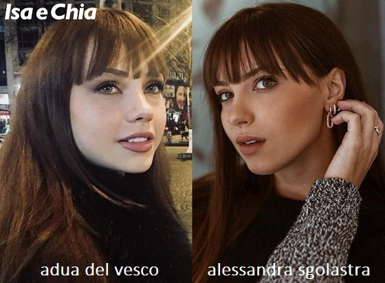 Somiglianza tra Adua Del Vesco e Alessandra Sgolastra